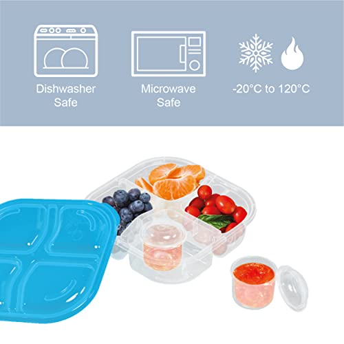 SANOEARTH Snack Containers [7 Packs] Lunch Containers For Kids | Lunchable Container | Snack Containers for Kids | Snack Containers For Adults | 3 Dippers