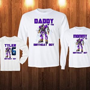 Robot Custom Shirt, Robot Birthday Shirt, Personalized Robot Shirt, Robot family shirts, Robot matching family Birthday Shirt, Birthday t-shirt for girls and boys