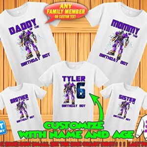 Robot Custom Shirt, Robot Birthday Shirt, Personalized Robot Shirt, Robot family shirts, Robot matching family Birthday Shirt, Birthday t-shirt for girls and boys