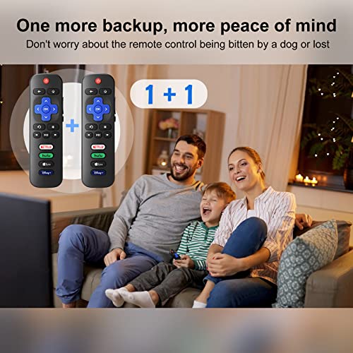 【Pack of 2】New Universal TV Remote for All Roku TV，Replacement Remote Compatible Only for Roku TV Remote, Replacement for TCL Roku/for Hisense Roku/for Onn Roku TV(Not for Roku Stick and Box)