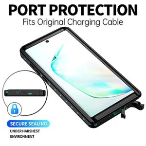 BEASTEK for Samsung Galaxy Note 10 Plus Waterproof Case, NRE Series Shockproof IP68 Certified Case with Built-in Screen Protector Heavy Duty Cover, Galaxy NOTE10 Plus 6.8 inch (Teal)