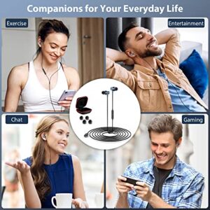 USB C Headphone Type C Earphone Magnetic Wired Earbuds for iPhone 15 Pro Max Samsung A53 A54 Galaxy S23 FE S22 S21 in-Ear Noise Canceling Headset with Microphone for iPad 10 Google Pixel 6a 7a 7 6 8 5