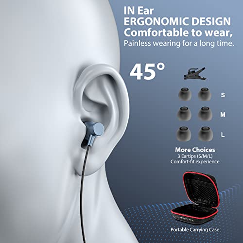 USB C Headphone Type C Earphone Magnetic Wired Earbuds for iPhone 15 Pro Max Samsung A53 A54 Galaxy S23 FE S22 S21 in-Ear Noise Canceling Headset with Microphone for iPad 10 Google Pixel 6a 7a 7 6 8 5