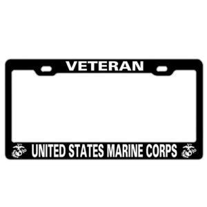 license plate holder veteran united states marine corps blac klicense plate frame waterproof license plate covers cute car tag frame