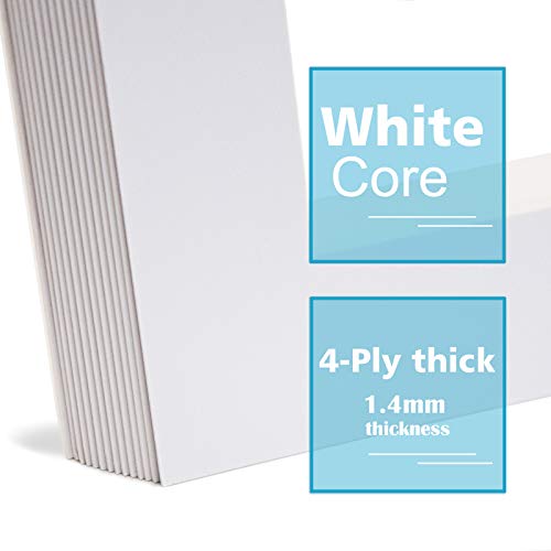 Egofine Pack of 25 White Pre-Cut 11x14 Picture Mat for 8x10 Photo with White Core Bevel Cut Mattes Sets. Includes 25 High Premier Acid Free Mats & 25 Backing Board & 25 Clear Bags
