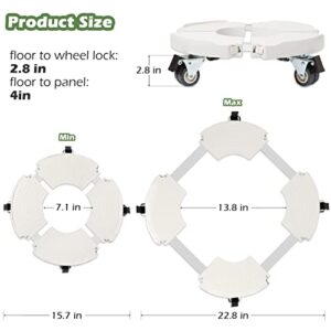 Nefish Plant Stand with Wheels Adjustable 15-21 Inches Plant Caddy with Dual Wheels Heavy Duty Rolling Plant Dolly Cart for Planters Plant Mover for Outdoor Indoor Potted Plant Trash Can Dolly