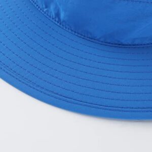 Home Prefer Men's Sun Hat UPF 50+ Wide Brim Bucket Hat Windproof Fishing Hats (Bright Blue)