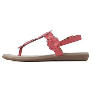 WHITE MOUNTAIN Women's Liftoff Sandal, Coral/Smooth, 9.5 M