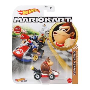 hot wheels - mario kart - donkey kong standard kart - 2023 - mint/nrmint ships bubble wrapped in a box
