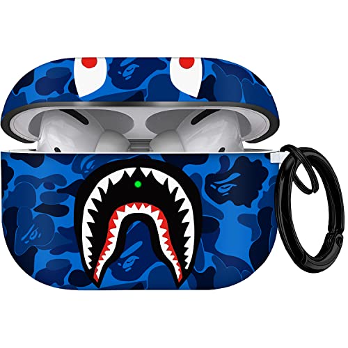 CULIPPA for AirPods Pro 2 Case 2022 Shark Mouth Camo Style pattern Design for Airpods Pro 2nd Gen Protective Case Silicone Shockproof for Women Men with Keychain for Apple Airpods Pro 2 Charging Cover