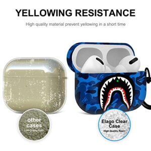 CULIPPA for AirPods Pro 2 Case 2022 Shark Mouth Camo Style pattern Design for Airpods Pro 2nd Gen Protective Case Silicone Shockproof for Women Men with Keychain for Apple Airpods Pro 2 Charging Cover