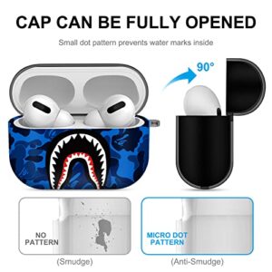 CULIPPA for AirPods Pro 2 Case 2022 Shark Mouth Camo Style pattern Design for Airpods Pro 2nd Gen Protective Case Silicone Shockproof for Women Men with Keychain for Apple Airpods Pro 2 Charging Cover