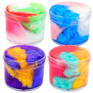 4 Pack Galaxy Slime Kit,Party Favors for Kids, Non Sticky,Wet,Stress & Anxiety Relief,Slime Bulk for Boys Girl,Cute Stuffers,Super Soft Sludge Toy