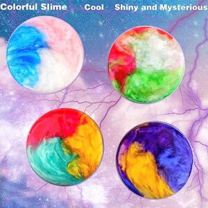 4 Pack Galaxy Slime Kit,Party Favors for Kids, Non Sticky,Wet,Stress & Anxiety Relief,Slime Bulk for Boys Girl,Cute Stuffers,Super Soft Sludge Toy