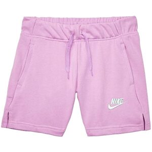 nike big girls sportswear club french terry shorts (x-large, violet shock/mint foam)