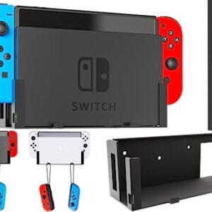 Funturbo Wall Mount for Nintendo Switch, Wall Mount Kit Switch Mounting Bracket Compatible with Nintendo Switch OLED and Original 2-in-1