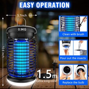 Endbug Bug Zapper Outdoor, Mosquito Zapper Outdoor with LED Light, 4200V Electric Bug Zapper, 5ft Power Cord, IPX6 Waterproof Fly Trap, 2-in-1 Fly Zapper Indoor for Patio Garden Backyard Home, Plug in