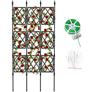 myard 2023 newest garden trellis for climbing plants outdoor, 6.5ft tall plant trellis frame for potted plants, rustproof plant support climbing trellis for flowers vine vegetable indoor outdoor