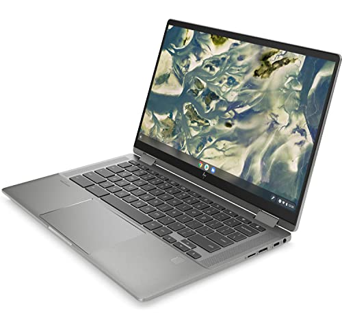 HP Chromebook x360-14c-cc0010ca 14" 2-1 FHD Touchscreen IPS Backlit, Intel Core i3-1115G4, 8GB RAM, 128GB SSD, Mineral Silver, French Canadian Keyboard, ChromeOS (Renewed)