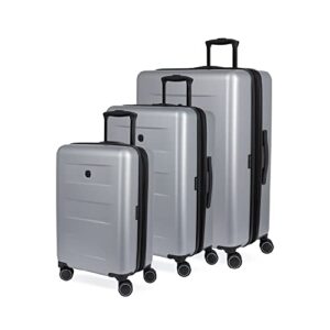 swissgear 8020 hardside expandable luggage with spinner wheels, ultimate grey, 3-piece set (18/24/27)