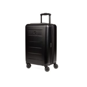 swissgear 8020 hardside expandable luggage with spinner wheels, black, carry-on 18-inch