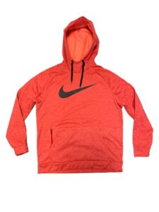 nike mens men's hoodie pull-over swoosh (as1, alpha, m, regular, regular, red/black)