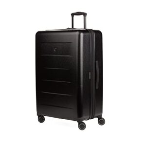swissgear 8020 hardside expandable luggage with spinner wheels, black, checked-large 27-inch