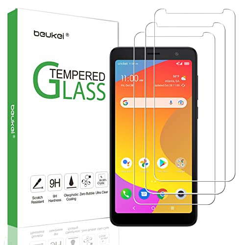 beukei (3 Pack) Compatible for TCL Ion Z Screen Protector Tempered Glass, Touch Sensitive,Case Friendly, 9H Hardness