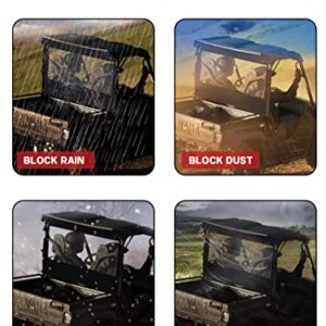 ZIDIYORUO Soft Rear Windshield for Yamaha Rhino & Massimo UTVs - PVC Windscreen with Excellent Visibility, Waterproof & Tough Against Punctures, Tears & Abrasion.