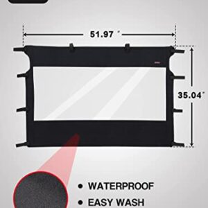 ZIDIYORUO Soft Rear Windshield for Yamaha Rhino & Massimo UTVs - PVC Windscreen with Excellent Visibility, Waterproof & Tough Against Punctures, Tears & Abrasion.