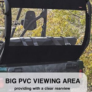 ZIDIYORUO Soft Rear Windshield for Yamaha Rhino & Massimo UTVs - PVC Windscreen with Excellent Visibility, Waterproof & Tough Against Punctures, Tears & Abrasion.