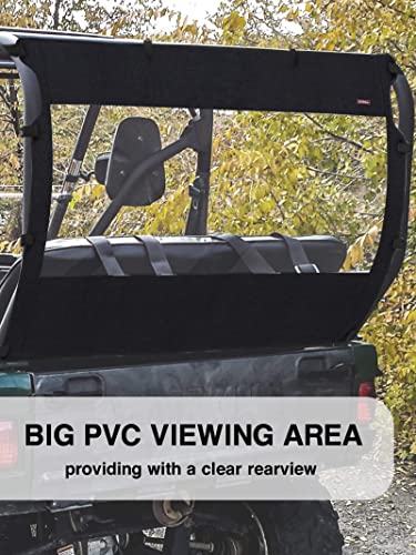 ZIDIYORUO Soft Rear Windshield for Yamaha Rhino & Massimo UTVs - PVC Windscreen with Excellent Visibility, Waterproof & Tough Against Punctures, Tears & Abrasion.