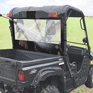 ZIDIYORUO Soft Rear Windshield for Yamaha Rhino & Massimo UTVs - PVC Windscreen with Excellent Visibility, Waterproof & Tough Against Punctures, Tears & Abrasion.