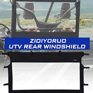 ZIDIYORUO Soft Rear Windshield for Yamaha Rhino & Massimo UTVs - PVC Windscreen with Excellent Visibility, Waterproof & Tough Against Punctures, Tears & Abrasion.