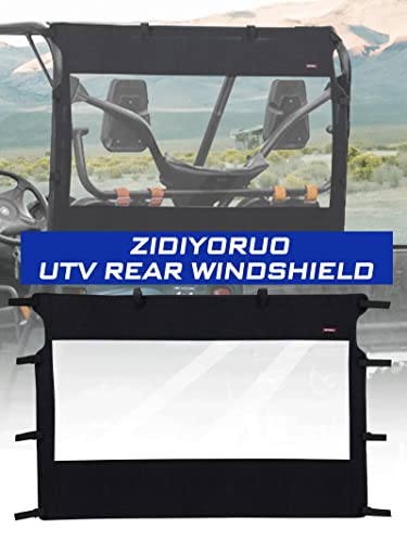 ZIDIYORUO Soft Rear Windshield for Yamaha Rhino & Massimo UTVs - PVC Windscreen with Excellent Visibility, Waterproof & Tough Against Punctures, Tears & Abrasion.