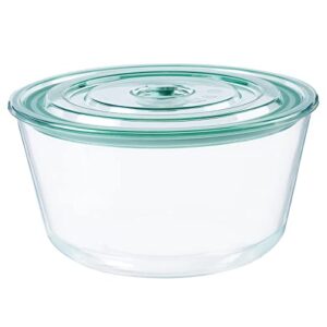 opexscal 2-in-1 trifle bowl with lid, trifle dish for layered desserts, large salad bowl with lid