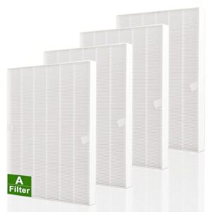 RONGJU 4 Pack 115115 True HEPA Replacement Filters A Size 21 for Winix PlasmaWave C535 5300 5300-2 5500 6300 6300-2 P300 9000 9500 9800 5000 5000B Air Purifier (4 HEPA)