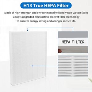 RONGJU 4 Pack 115115 True HEPA Replacement Filters A Size 21 for Winix PlasmaWave C535 5300 5300-2 5500 6300 6300-2 P300 9000 9500 9800 5000 5000B Air Purifier (4 HEPA)