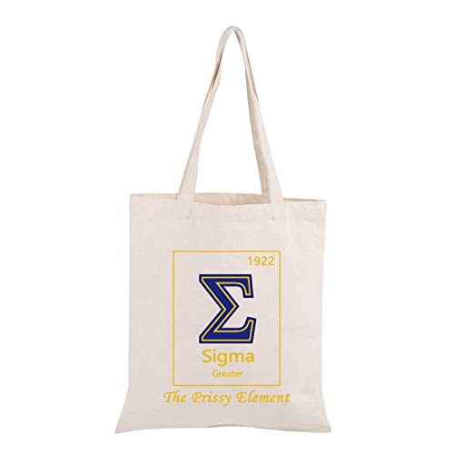 PWHAOO Sigma Gamma Rho Tote Bag Sigma Greater The Prissy Element Tote Bag Sgrho Educator Gift  (Sigma Greater TOTE)