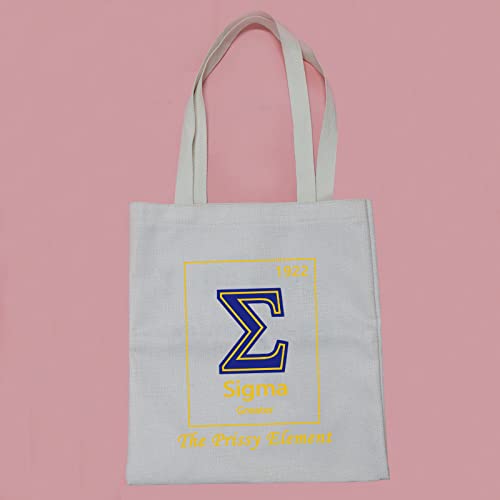 PWHAOO Sigma Gamma Rho Tote Bag Sigma Greater The Prissy Element Tote Bag Sgrho Educator Gift  (Sigma Greater TOTE)