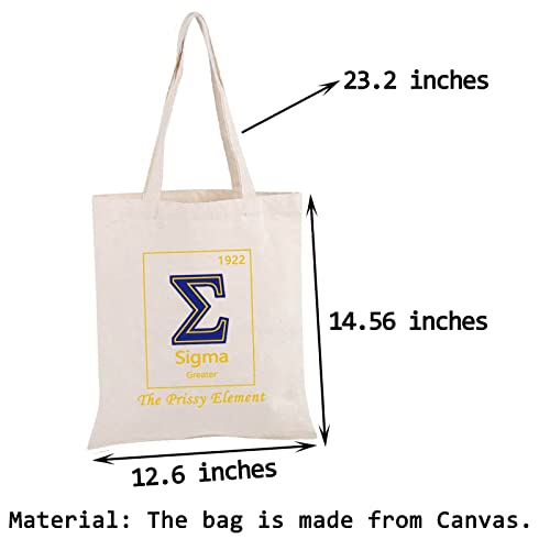 PWHAOO Sigma Gamma Rho Tote Bag Sigma Greater The Prissy Element Tote Bag Sgrho Educator Gift  (Sigma Greater TOTE)