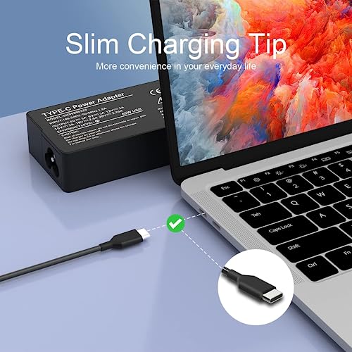 Universal USB C Laptop Charger 65w 45w for Dell Hp Lenovo Acer Razer Blade Stealth Samsung Chromebook MacBook Asus Fast Charging Type C Slim Travel Power Adapter