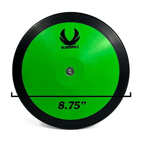 Olympus Contender Discus 2kg -1.6kg - 1kg Mid-Spin Discus, 73% Rim Weight - World Athletics Approved Track & Field Throwing Discus for High School & College Athletes (1, kilograms)