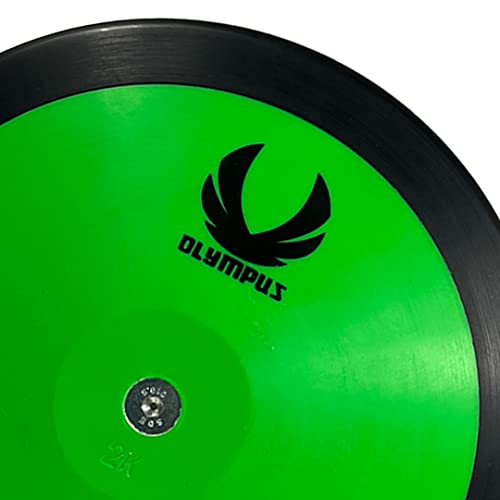 Olympus Contender Discus 2kg -1.6kg - 1kg Mid-Spin Discus, 73% Rim Weight - World Athletics Approved Track & Field Throwing Discus for High School & College Athletes (1, kilograms)