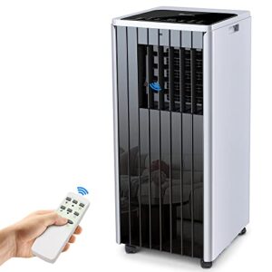 portable air conditioners 10,000 btu with dehumidifier, sleep mode, 24h timer, and remote control, for rooms up to 400 sq. ft. includes window installation kit