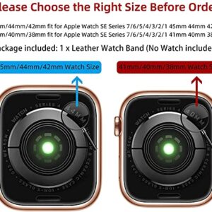 WINCHIHAN Compatible with Apple Watch Band 49mm 45mm 44mm 42mm, Leather Bands Replacement Strap for iWatch Ultra SE Series 8 7 6 5 4 3 2 1 / No.A20040