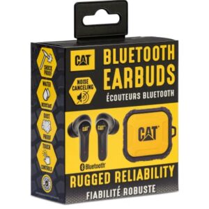 CAT Bluetooth Noise CANCELING Ear Buds- Rugged Wireless Earbuds for Tough Jobs - Dust Proof, Shock Proof, Water Resistant Earbuds for Working Out - Bluetooth Headphones Compatible with Apple, Android