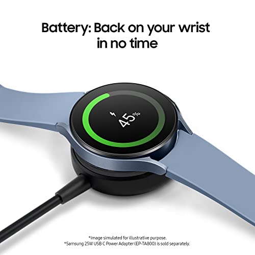SAMSUNG Galaxy Watch5 Bespoke Edition 40mm Bluetooth Smartwatch, Body, Health, Fitness, Sleep Tracker, Improved Battery, Sapphire Crystal Glass, US Version, Silver Milanese Band, Silver