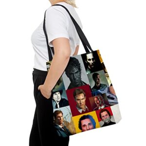 Matthew Aesthetic Mcconaughey Tote Bag for Women and Men Beach Bag Shopping Bags School Shoulder Bag Reusable Grocery Bags