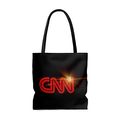 C N N Aesthetic Tote Bag for Women and Men Beach Bag Shopping Bags School Shoulder Bag Reusable Grocery Bags